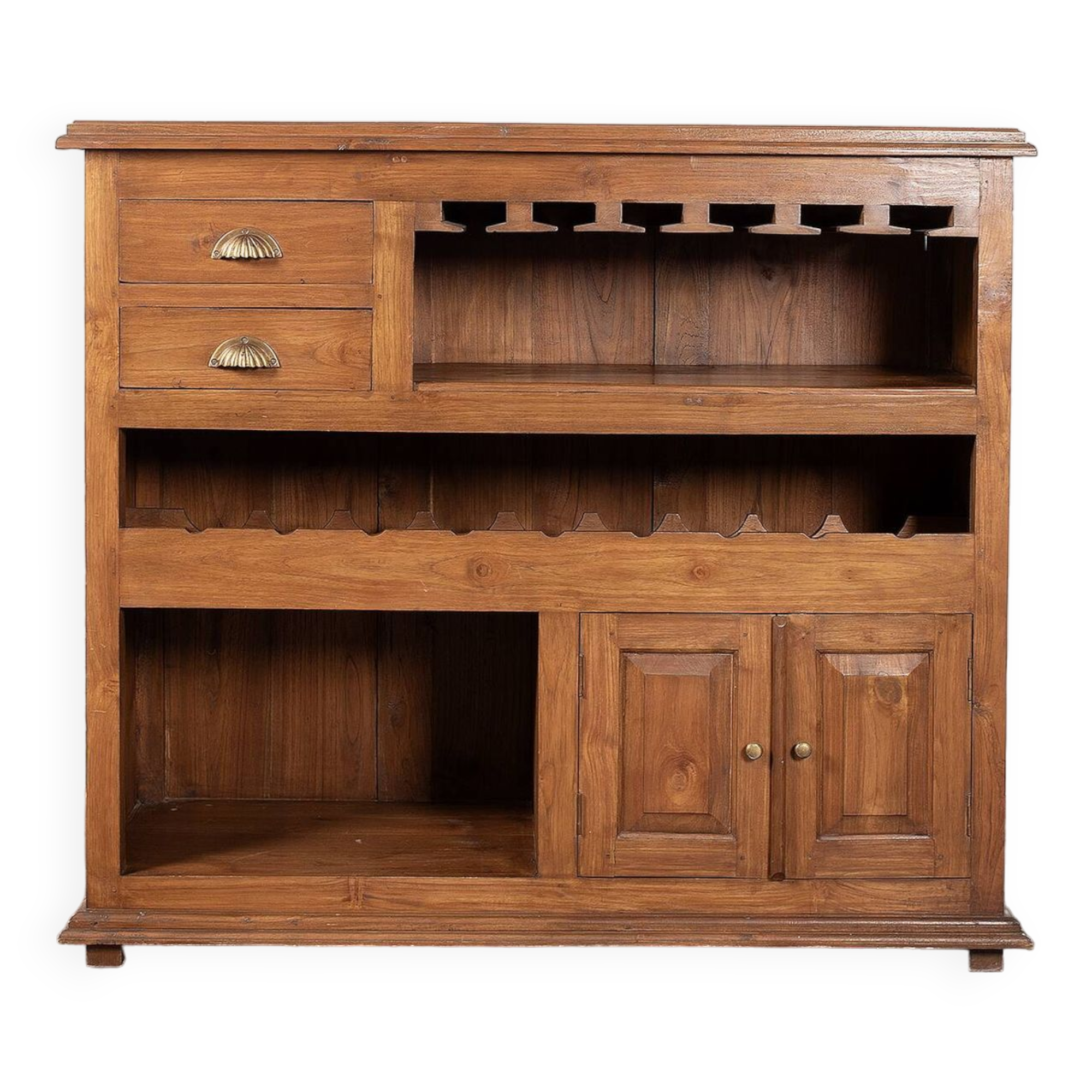 Vintage bar cabinet, bottle rack, with drawers