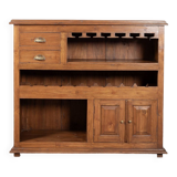 Vintage bar cabinet, bottle rack, with drawers