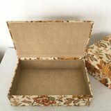 Set de 3 boites anciennes en tissu