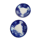 Set of 2 U&C dessert plates, Sarreguemines, Jardinière model