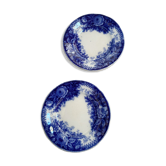 Lot de 2 assiettes à dessert U&C, Sarreguemines, modèle Jardinière