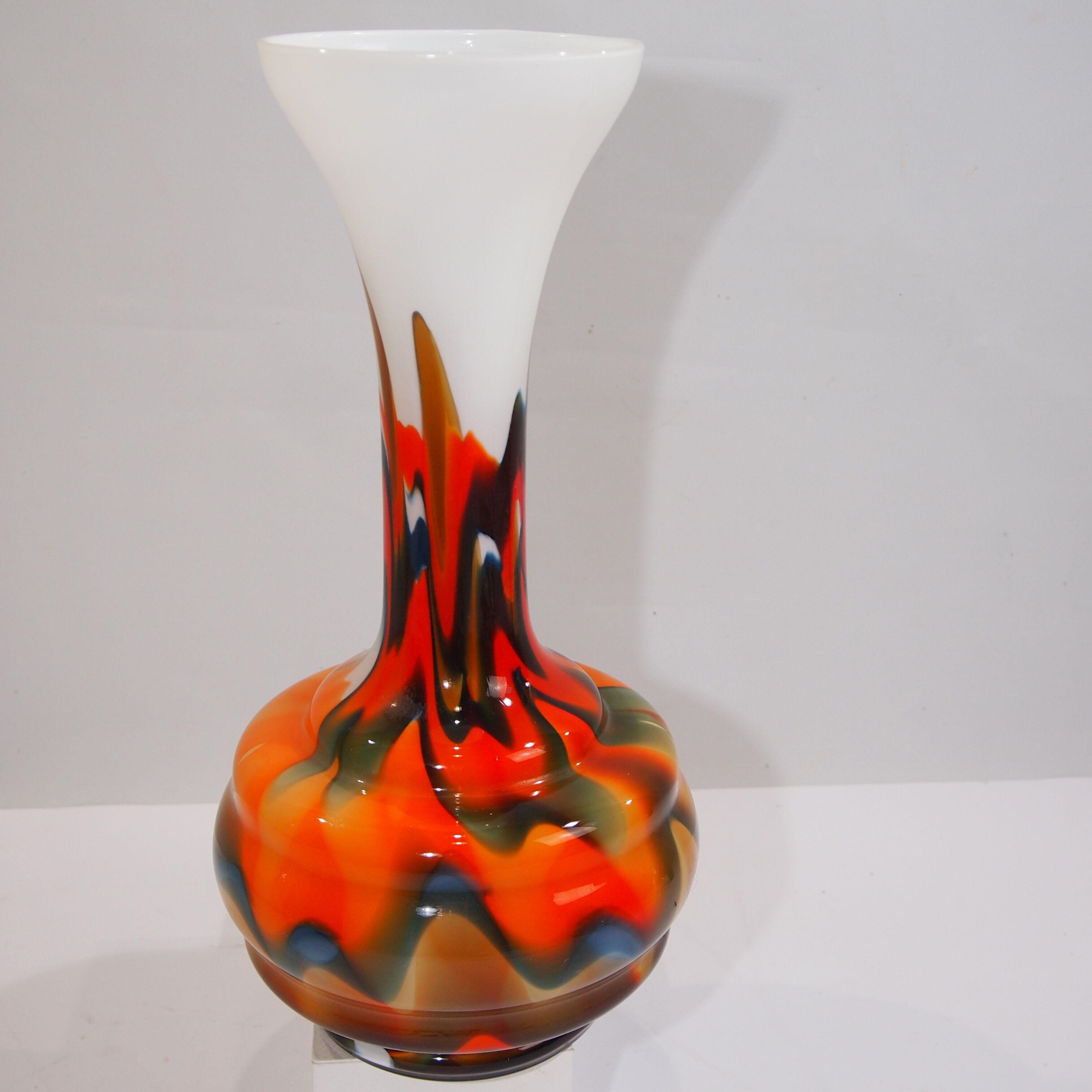 Crystal multi-coloured vase Carlo Moretti