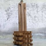 Wooden table lamp.
