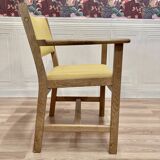 Set of 4 armchairs stamped Hans Wegner "Scandinavian design" 1960.