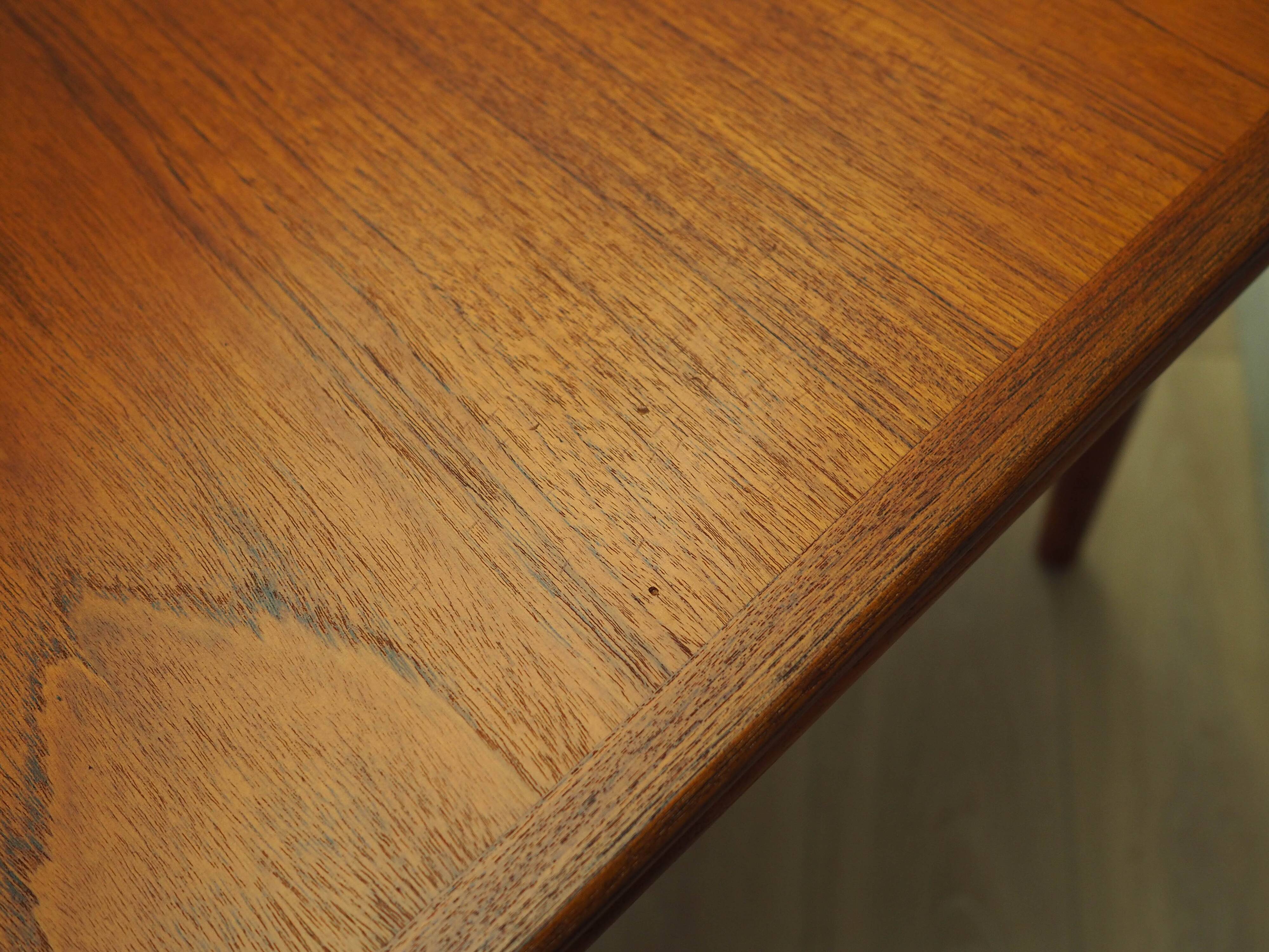 Teak table, Danish design, 1970s, manufactured in Denmark