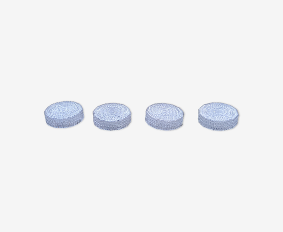 Set de 4 plafonniers erco des années 60 pointes de diamant diamètre 35cm