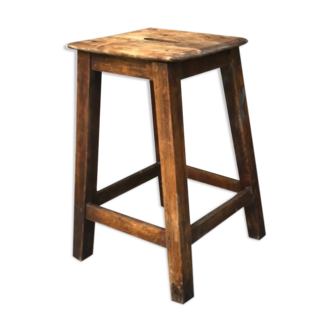 Tabouret en bois 1950 rénové