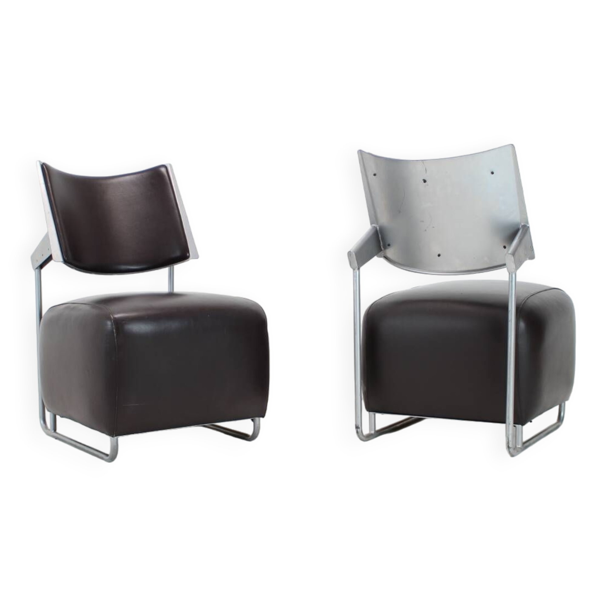 Leather Armchairs "Oskar" by Harri Korho for Inno, 1990s