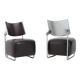 Leather Armchairs "Oskar" by Harri Korho for Inno, 1990s