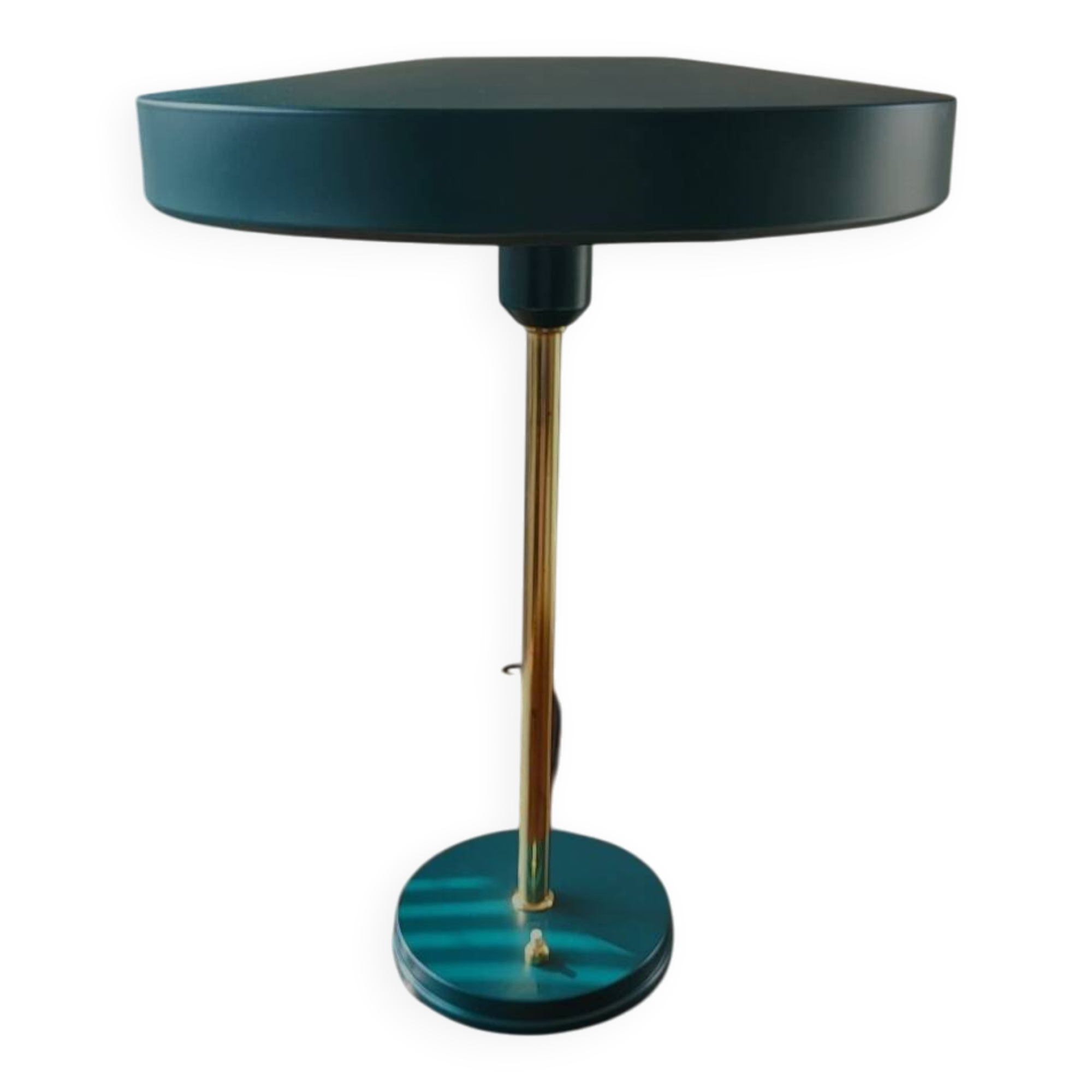 Vintage Philips Timor desk lamp, 1960s, green model.