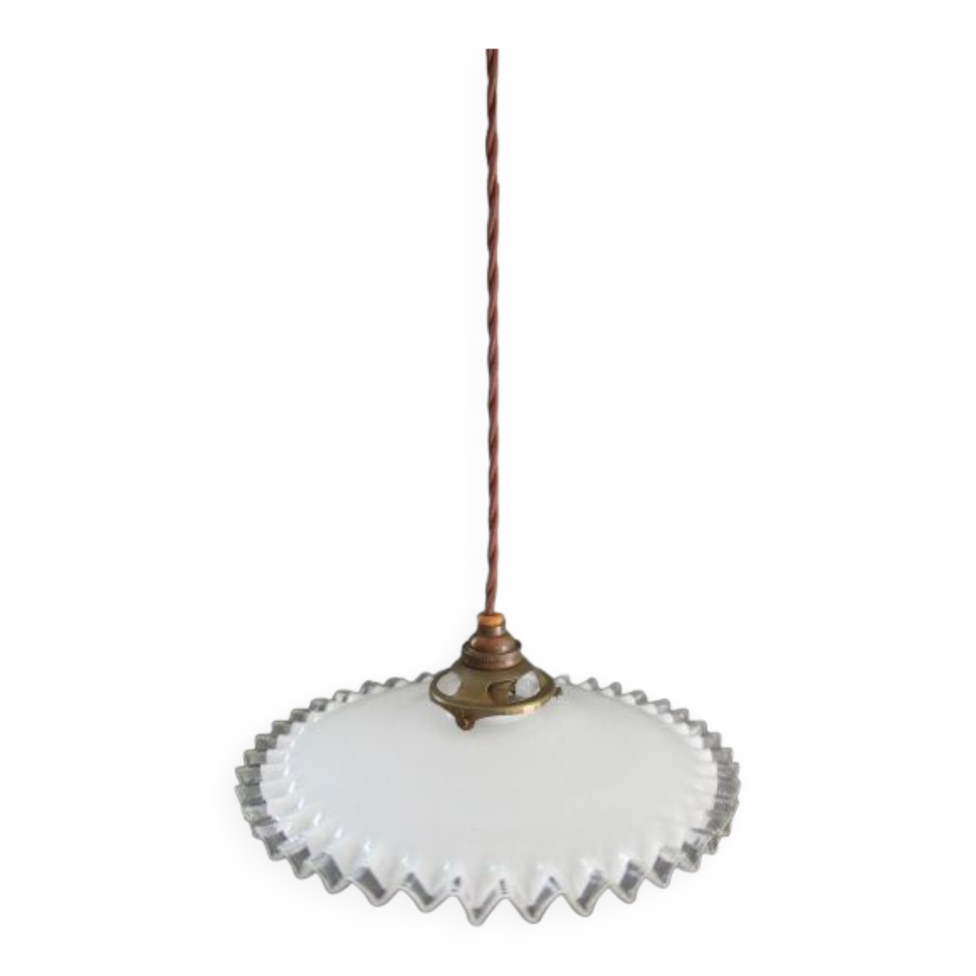 Old suspension in white opaline