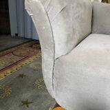Art Deco era meridian in taupe velvet