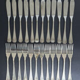 Christofle silver-plated fish cutlery (24 pieces)