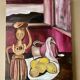 Vintage painting, still life