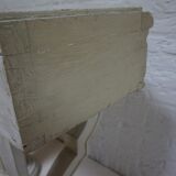 Antique French carved wooden console with central column