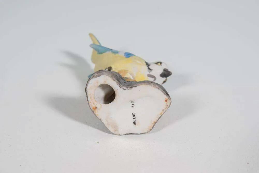 Vintage porcelain bird Blue Tit