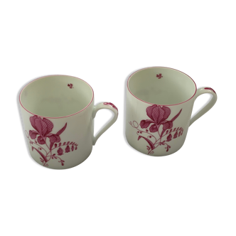 Tasses porcelaine de limoges signé G.Simonnet veyrac