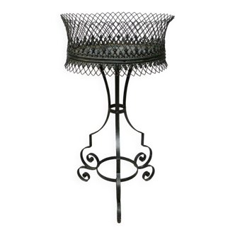 Wrought iron planter on stand