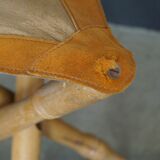 1950 leather folding stool