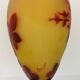 Gallé vase decorated with red roses