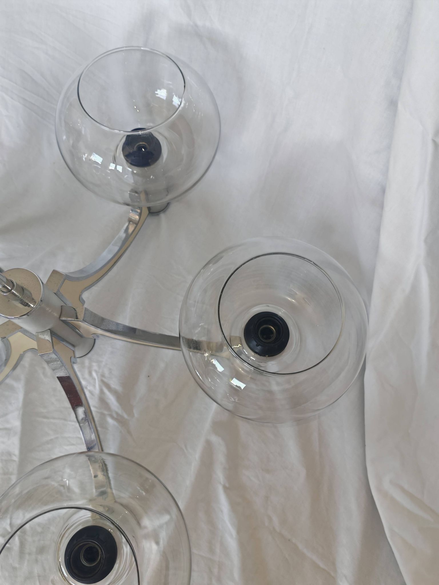 5-branched chandelier by Sciolari, Italy, space age, 1970