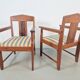 Art Deco Haagse School Armchairs in Oak and Ebony, 1920s, Set of 2