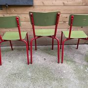 Set of 3 vintage school chairs