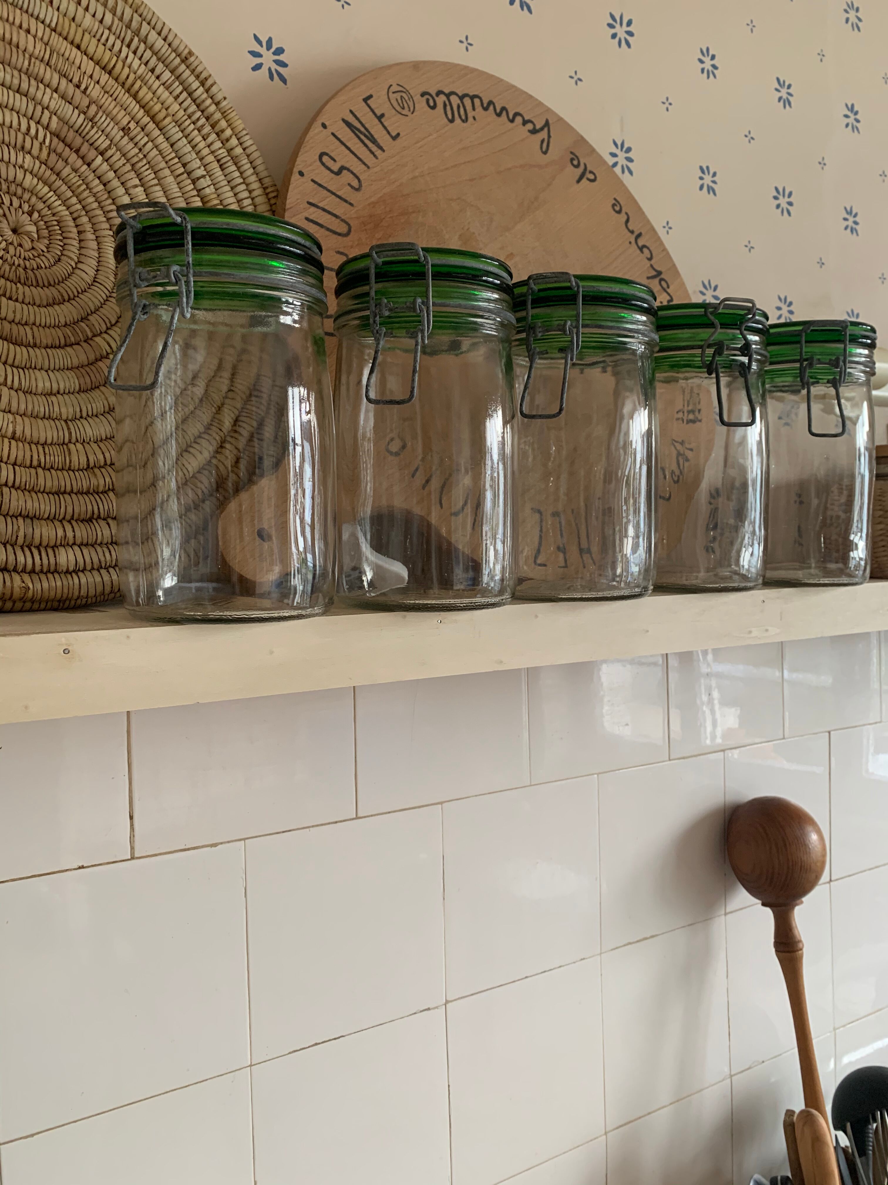 Set of 5 vintage jars