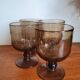 Amber glass foot glasses