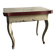 Rustic red and cream wooden dining table, moulded top, 1950s.