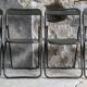 Set of 4 folding military chairs stamped Verhaeghe