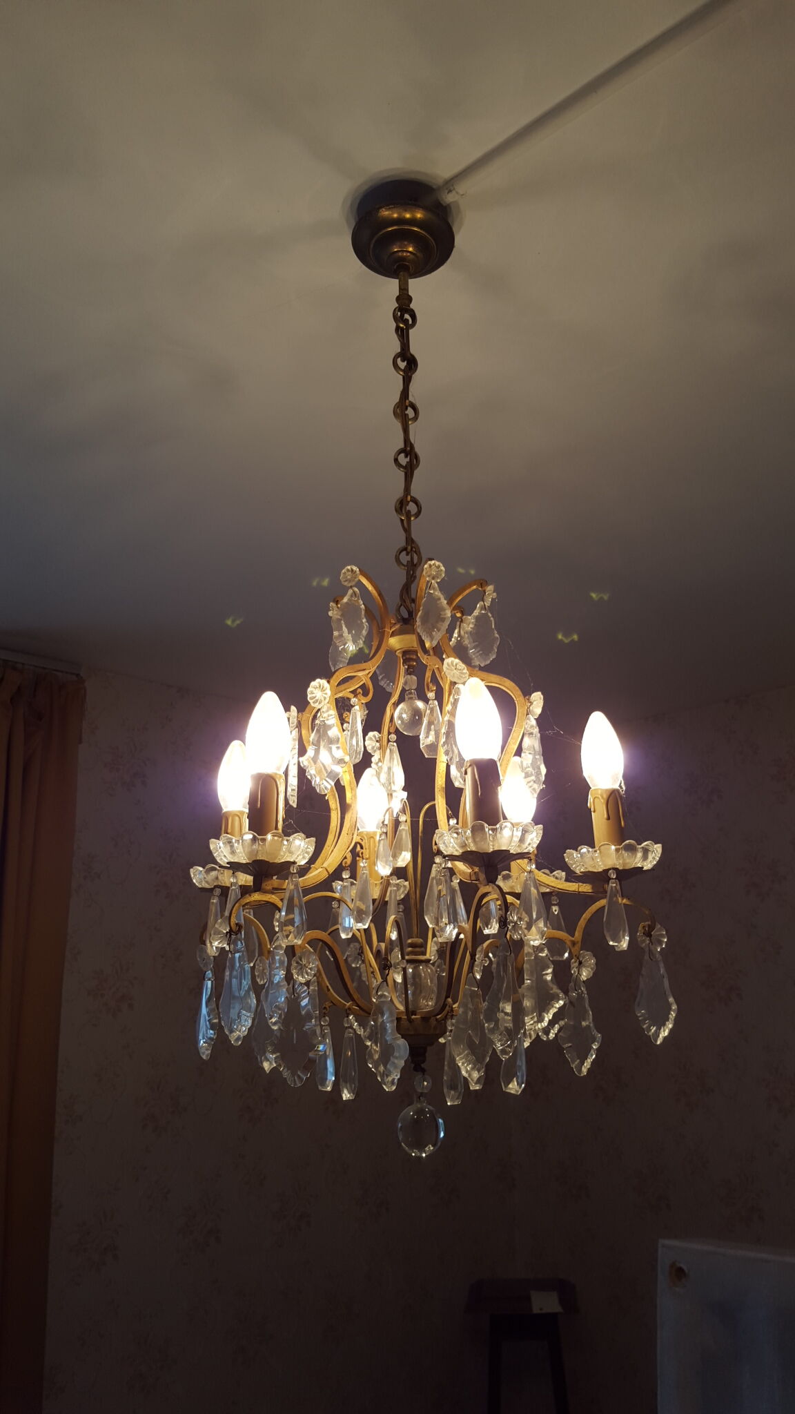 Bronze grapefruit chandelier
