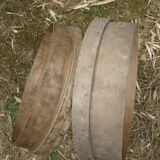 2 old wooden sieve