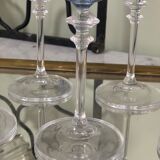 6 colored wine glasses, engraved crystalline