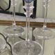 6 colored wine glasses, engraved crystalline