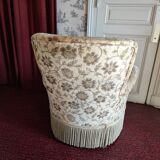 Vintage velvet toad armchair