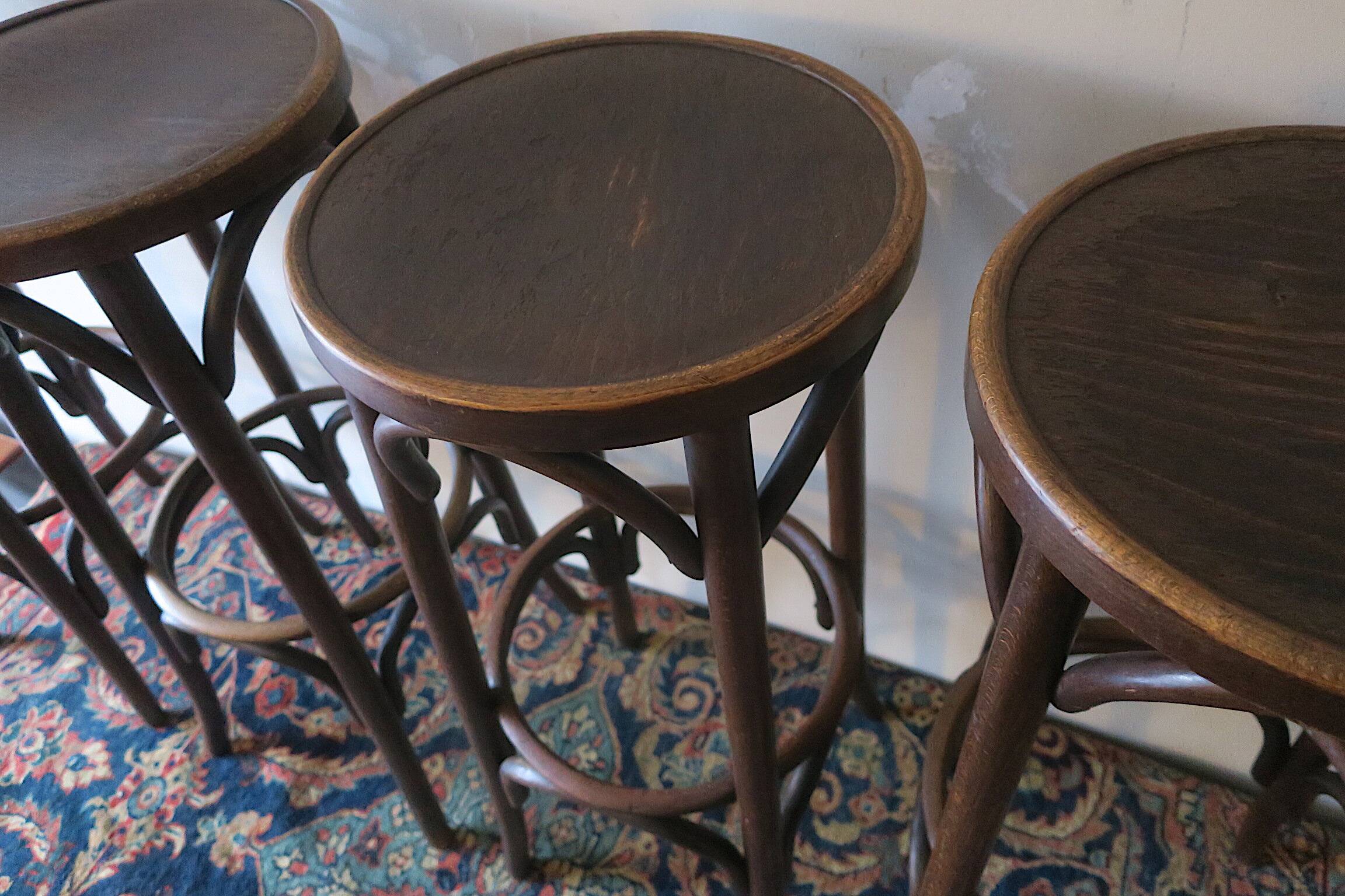 Ensemble de 4 chaises de bar vintage, 1960