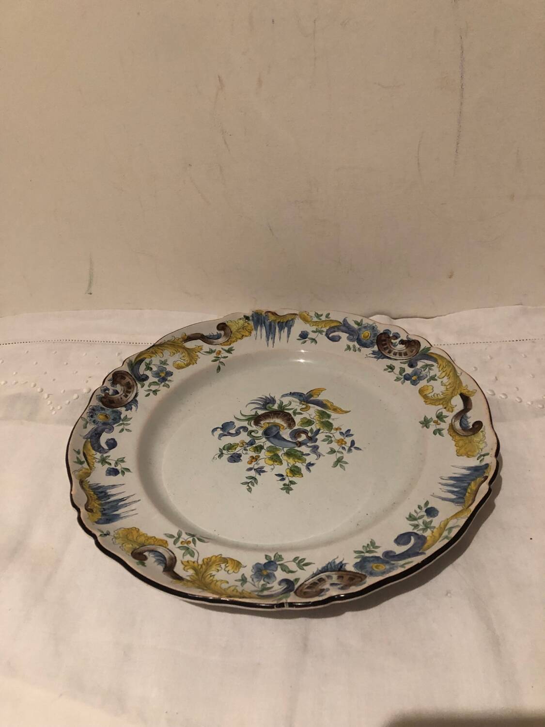 Plate Emile Galle Saint Clément around 1900