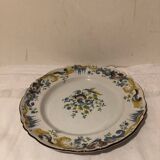 Plate Emile Galle Saint Clément around 1900