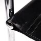 Paire de chaises Matteo Grassi MG5 cuir noir et chrome