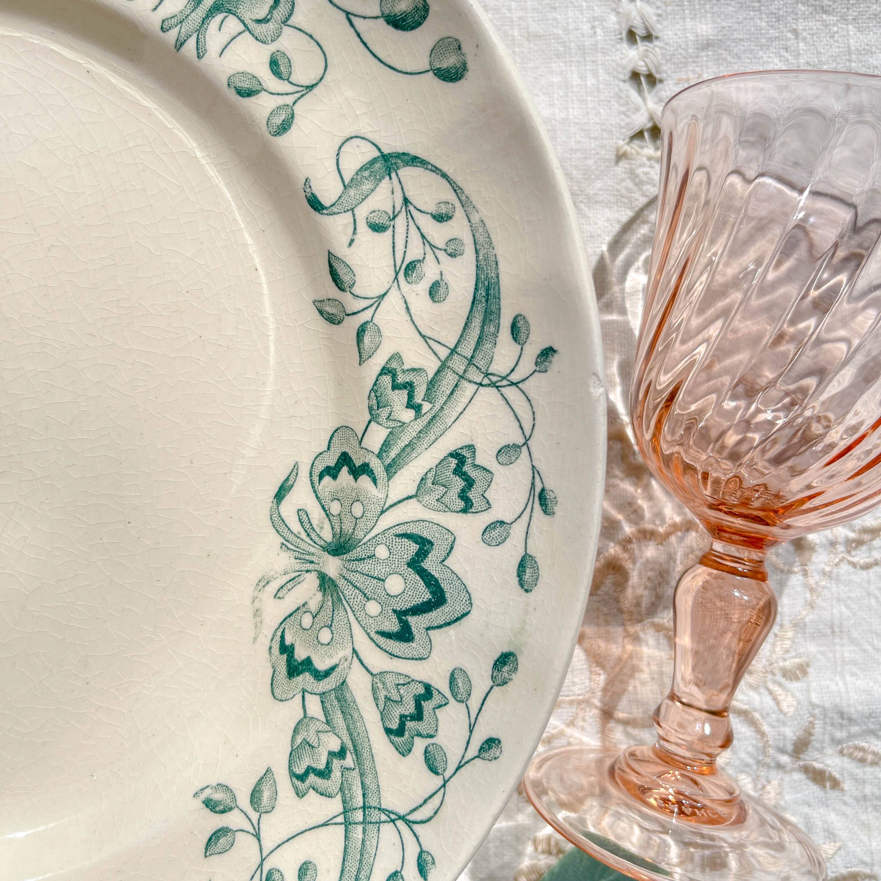 Set of 6 Small Antique Iron Earth Plates "Figuig" – Longchamp 19th Century