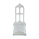 Victorian cast iron hall stand in white