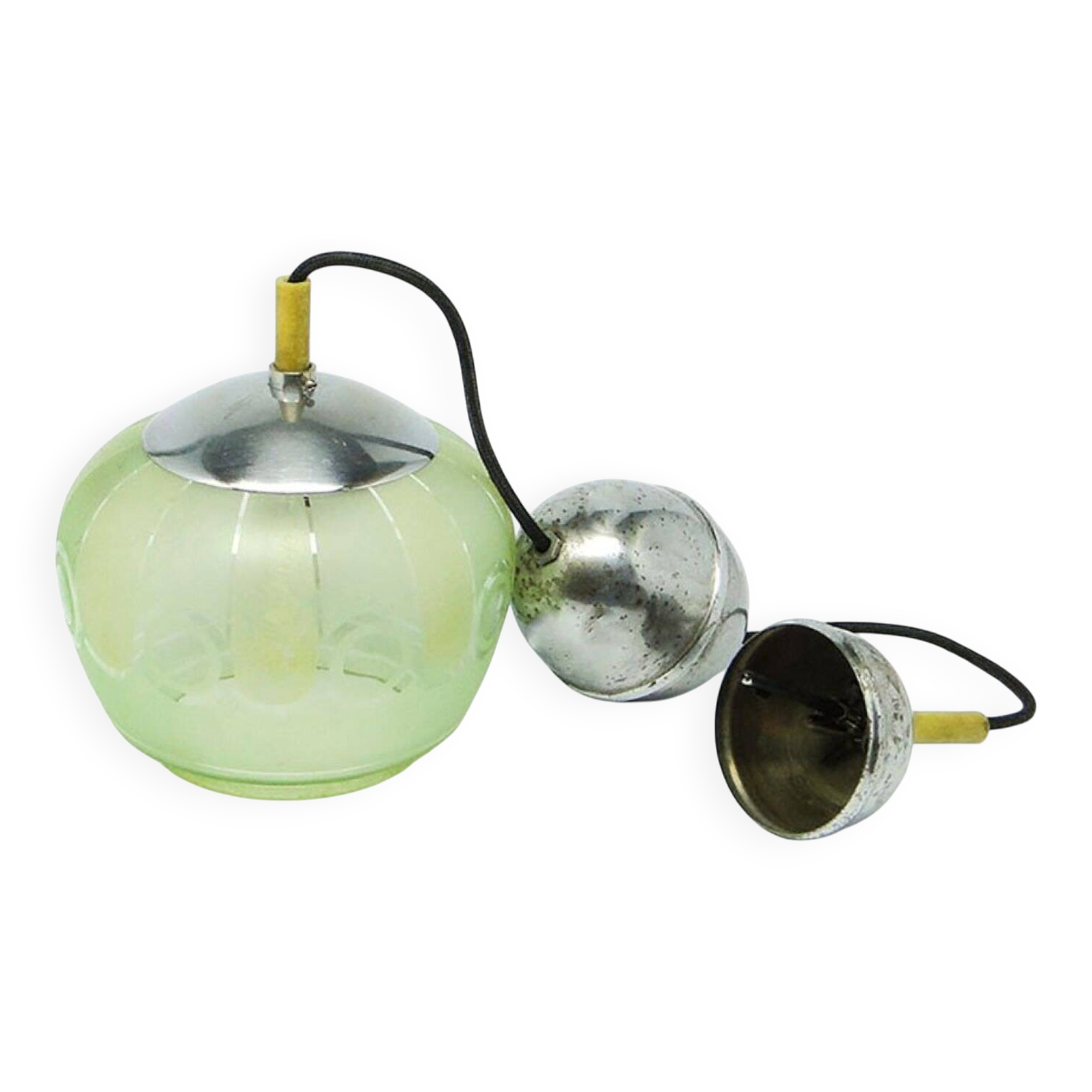 Mid-century glass pendant lamp, 1950s