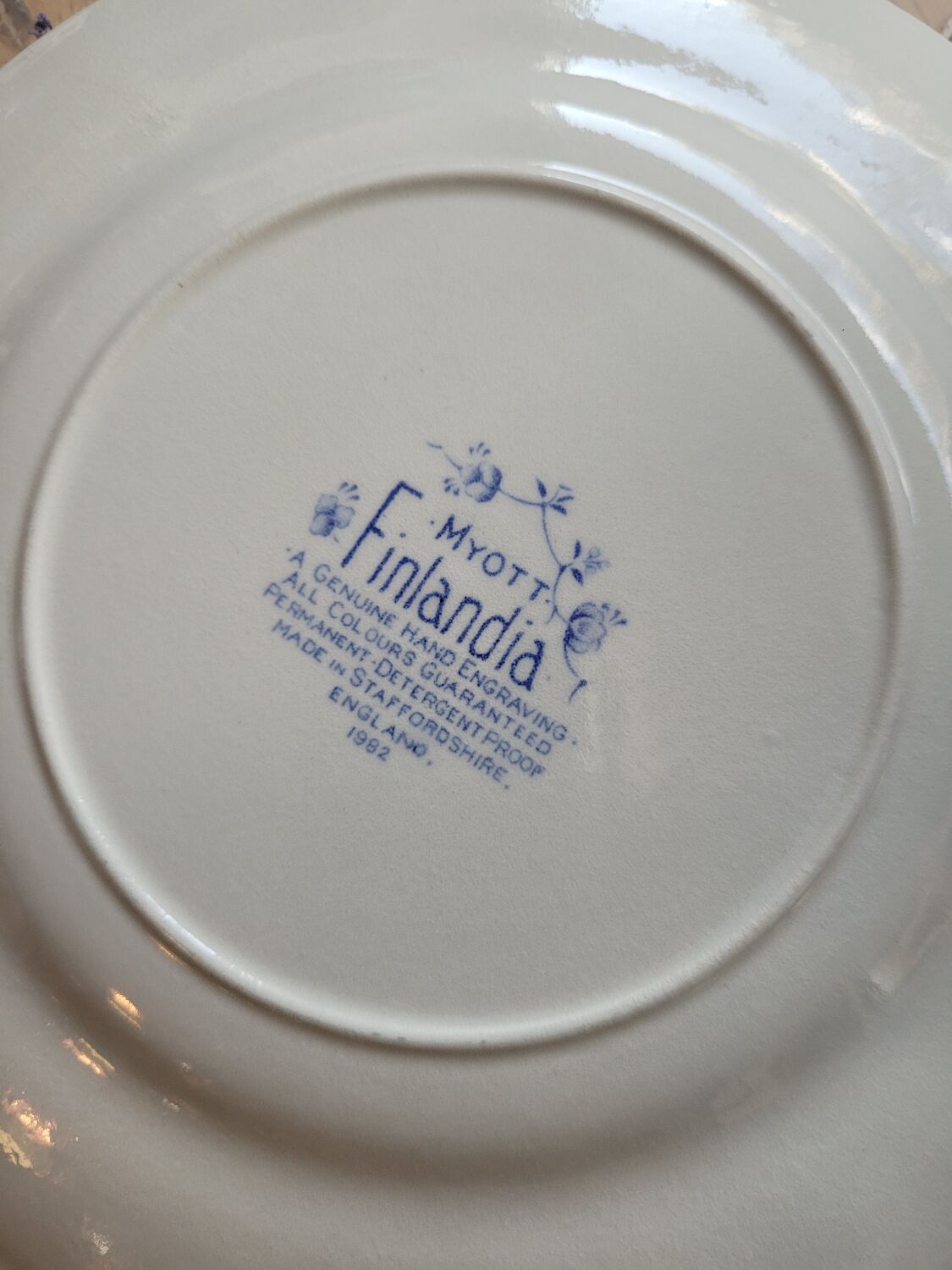 Set of 4 Stafforshire dessert plates