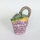 Majolica pitcher Ceramiche di Bassano raisins Italy vintage summer decor