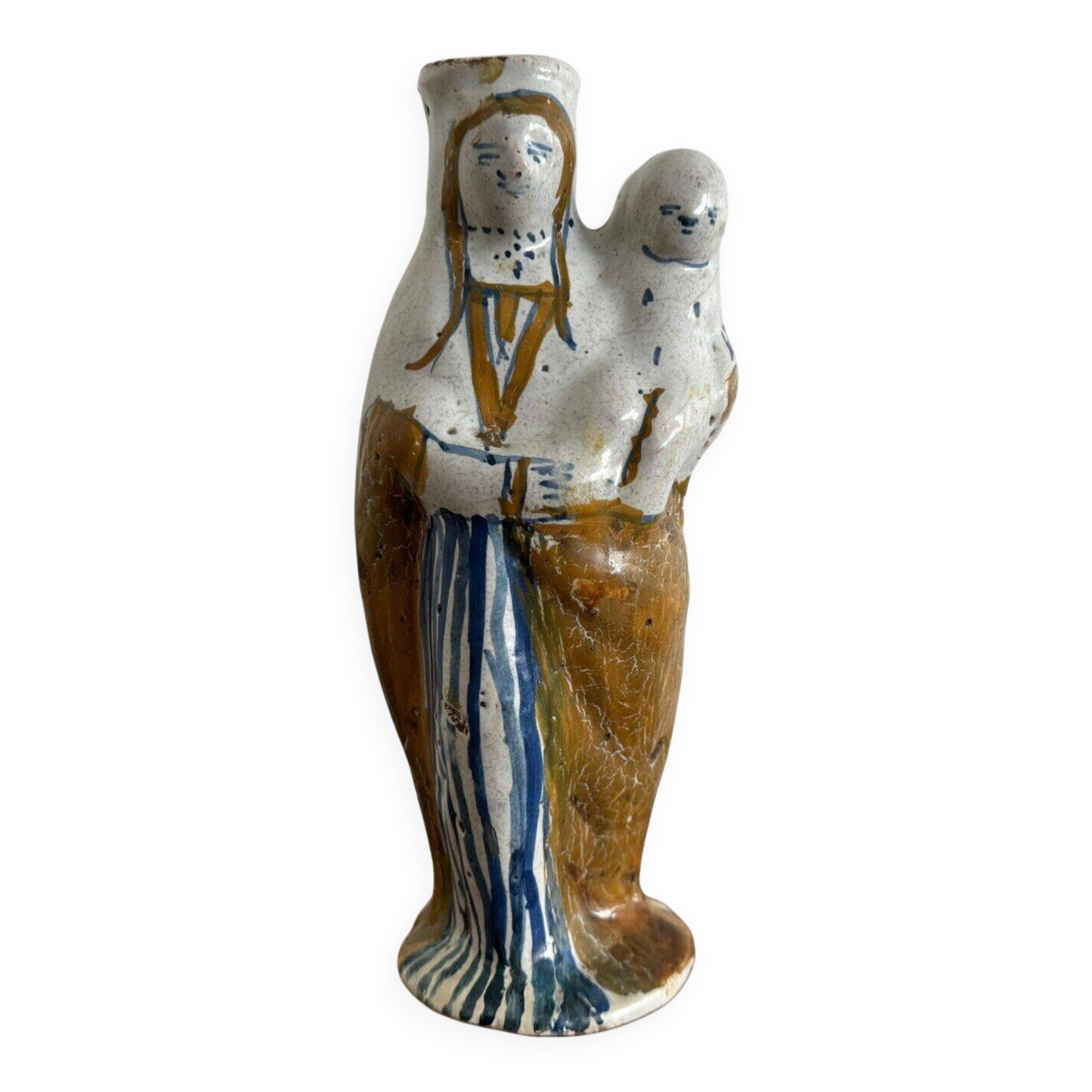 18th century earthenware Virgin giving birth