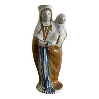 Vierge d'accouchée XVIIIe en faïence