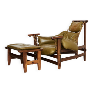 Fauteuil et repose-pieds