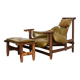 Jean Gillon "Jangada" Lounge Chair & Ottoman for Italma Wood Art, 1968