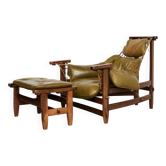 Jean Gillon "Jangada" Lounge Chair & Ottoman for Italma Wood Art, 1968